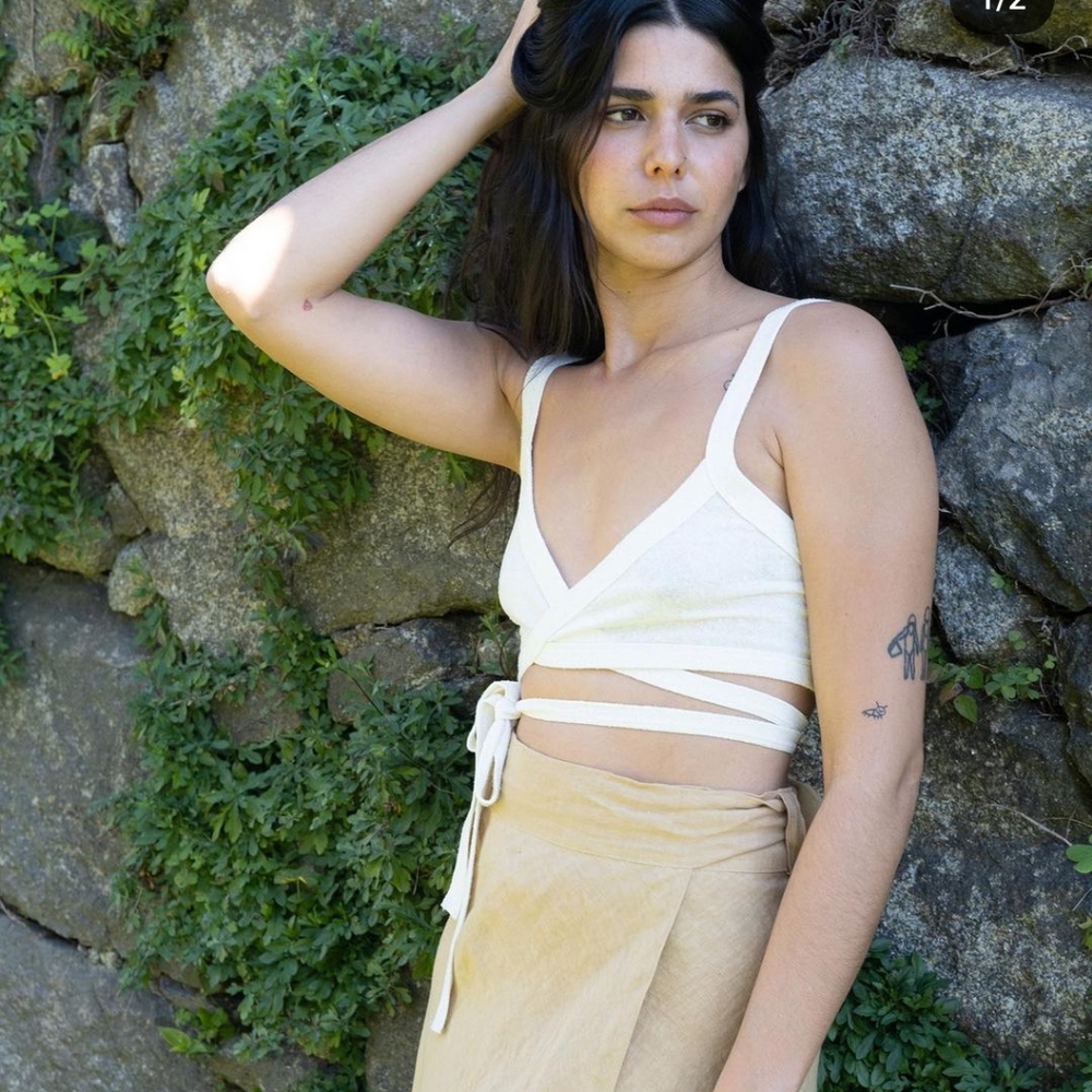 Ozma Wrap Bra Top - Natural